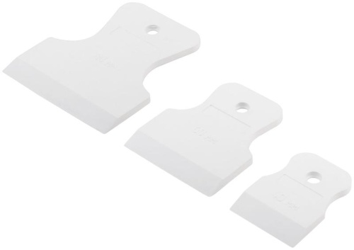 Набор шпателей резиновых 40/60/80мм, белые | код 6853 | FIT фото 2