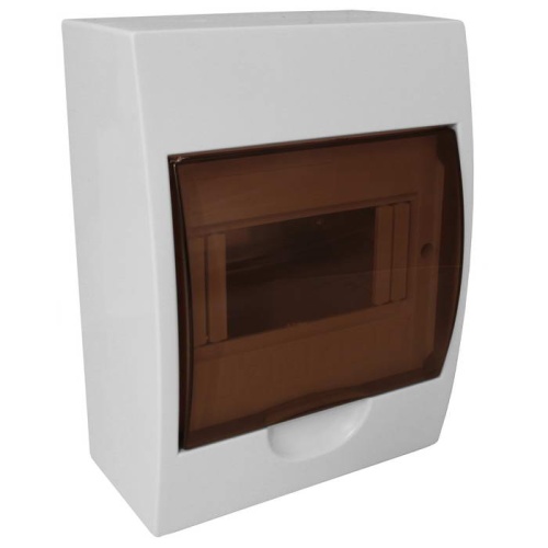 Распределительный щит RUICHI ЩРН-П-6 навесной, прозрачный, чёрная дверь, IP40 | код 113203 | Ruichi