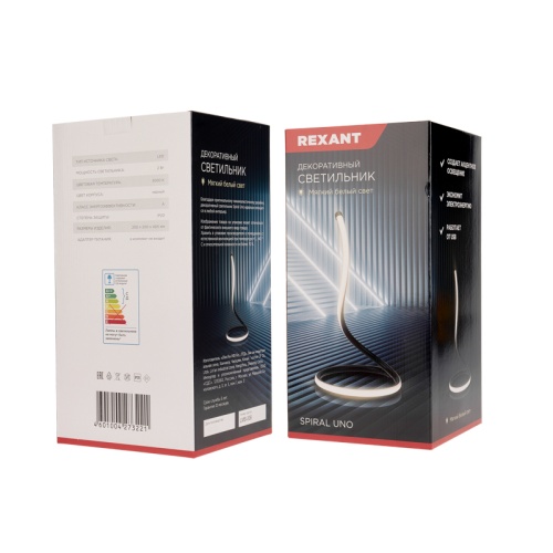 Светильник декоративный Spiral Uno, LED, 2Вт, 3000К, 5В, черный REXANT | код 609-030 | REXANT Светильник декоративный Spiral Uno, LED, 2Вт, 3000К, 5В, черный REXANT | код 609-030 | REXANT