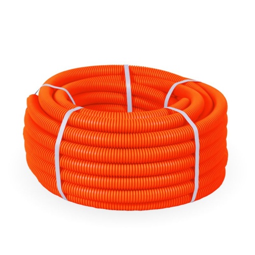 Труба гофрированная ПНД легкая безгалогенная (HF) оранжевая с/з д25 (50м/2600м уп/пал) | код PR.022561 | Промрукав фото 2