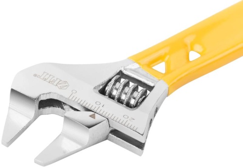 Ключ разводной "Ультра" CrV укороченный обточен. узкие губки шкала экстра увелич. захват 120мм (24мм) FIT 70216 фото 6