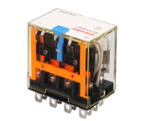 Реле RKL3CO024L, 3CO, 10A(250VAC/30VDC), 24VDC, мех. индикация, тест-кнопка с блокировкой, LED | код RKL3CO024LT | Shenler