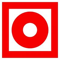 Знак F 10 Кнопка включения установок (систем) пожарной автоматики 150х150 мм, пластик ГОСТ Р 12.4.026-2001 EKF | код pn-f-10-1 | EKF