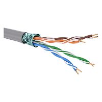 Кабель витая пара кат. 5E экранированный F/UTP, 4 пары, нг(А)-LS, цвет внешней оболочки серый, катушка 305 м | код RN5EFUK02GY | DKC
