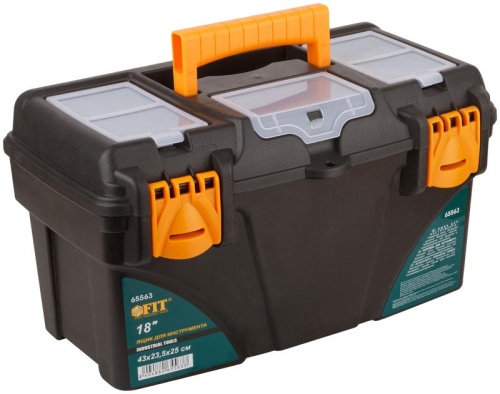 Ящик для инструмента пластик. 18дюйм ( 430х230х250мм ) FIT 65563 Ящик для инструмента пластик. 18дюйм ( 430х230х250мм ) FIT 65563