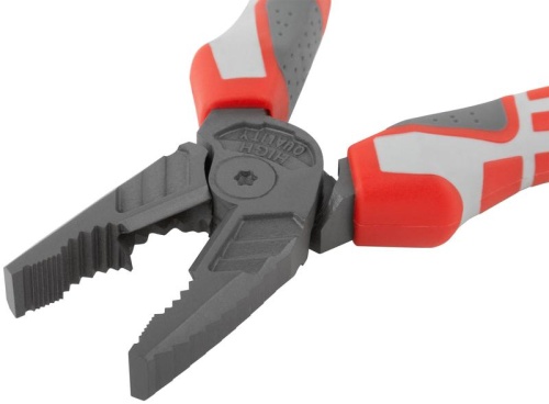 Плоскогубцы комбинированные ''Эталон'', CrV сталь, ребра жесткости на губках, тефлоновое покрытие, 3К прорезиненные ручки 200 мм | код 50695 | FIT фото 7