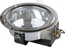 Светильник ЛВО1503 хром/круг рел мат край Е27 2х26 IP20 IEK | код LLVO0-1503-2-26-K23 | IEK