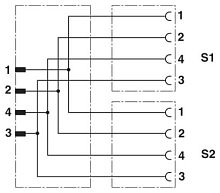 Кабель для датчика / исполнительного элемента SAC-4P-M12Y/2X3,0-140/M12FS VP | код 1502604 | PHOENIX CONTACT