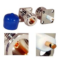 Разъём высокочастотный RUICHI N-P245, крепление под 4 винта | код 110122 | Ruichi