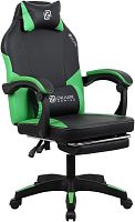 Кресло игровое Оклик Cooldown черный/зеленый сиденье черный/зеленый искусст.кожа/сетка с подголов. крестов. пластик подст.для ног пластик черный | код 2006751 | Oklick