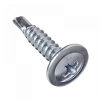 Саморез с прессшайбой гипсокартон-металл RUICHI 4,2х16 мм, шлиц крестовой типа Ph, сталь оцинкованная, серебристый | код 111085 | Ruichi