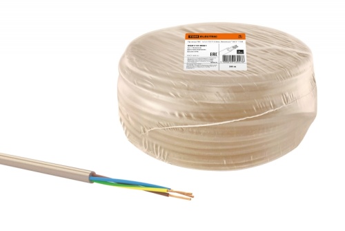 Провод ПВС 3х1.5 ГОСТ (бухта 50м) бежевый ЭКО | код SQ0119-0061 | РЭМЗ ТМ Провод ПВС 3х1.5 ГОСТ (бухта 50м) бежевый ЭКО | код SQ0119-0061 | РЭМЗ ТМ