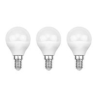 Лампа светодиодная REXANT Шарик (GL) 11.5 Вт E14 1093 Лм 4000 K нейтральный свет (3 шт./уп.) | код 604-042-3 | REXANT