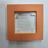 CITY Рамка 1 пост (платформа/накладка) белая/персик бархат | код С511-020-001 | GUSI ELECTRIC