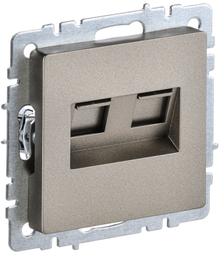 BRITE Роз. комп. 2-ая RJ45 кат.6 РК11-2-БрШ шамп. IEK | код BR-K20-2-K37 | IEK