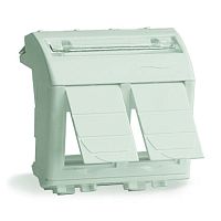 Адаптер для 2-х информационных разъемов Systimax, белый, 2мод | код 76617B | DKC