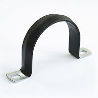 Скоба металлическая двухлапковая с полимерным покрытием СМД-П d48-50 мм (50шт/200шт уп/кор) Промрукав | код PR08.6021 | ПРОМРУКАВ