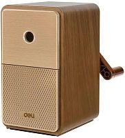 Точилка для карандашей механическая Deli 71160Brown 1 отверстие пластик коричневый | код 1480774 | DELI