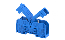 Клемма проходная болтовая 35 мм2, на высокие токи, на 2 подключения, с защитными крышками, синяя SPT35XL-BLUE | код 4308450001 | Elmex