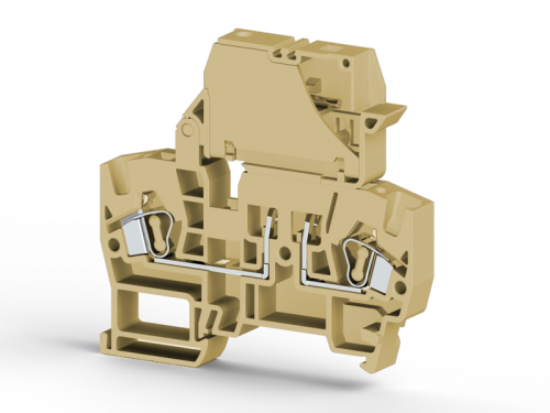 363 200, Клеммник пружинный с размыкателем (откид.картридж),на DIN-рейку, 4 мм.кв., (бежевый), YBK IB | код 0.0.0.3.63200 | KLEMSAN