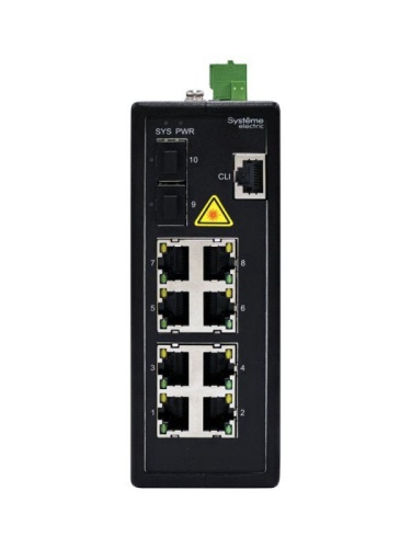 Коммутатор промышленный управляемый Ethernet L2, 8x10/100/1000BaseT, 2x100/1000/2500BaseX SFP | код NSETM210T08X02B | Systeme Electric фото 2