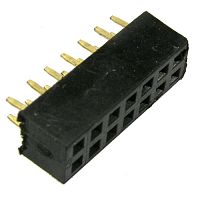 Гнездо для плат 2.00 мм RUICHI PBD2-14 (PBD2-2x7) 2.00 мм, 14 контактов | код 63433 | Ruichi