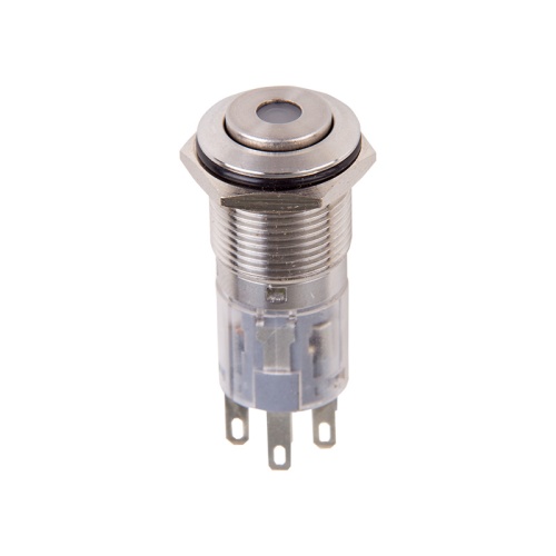 Кнопка антивандальная d16 12В Фикс (5с) ON-OFF/OFF-ON красная REXANT | код 36-3250 | REXANT