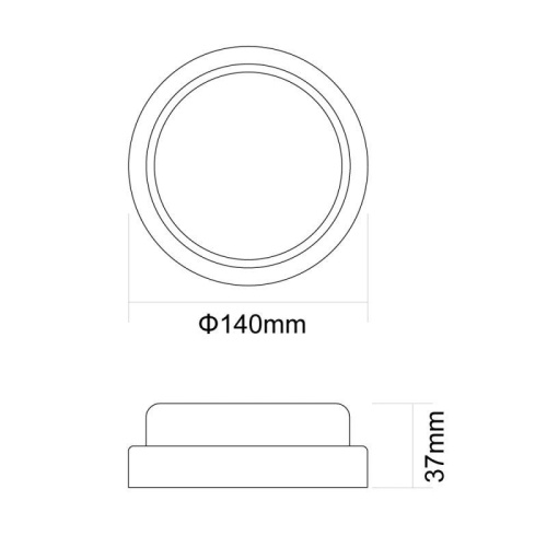 Светильник светодиодный ЖКХ 8Вт 6500К IP65 220В влагозащ. круг LBF-0801 C01 Ultraflash 15341 фото 8
