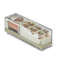 Электромеханическое реле безопасности (реле с принудительным управлением контактами), монтаж на печатную плату, 3NO + 3NC, контакты AgSnO2+Au, катушка 24В DC, влагоащита RTIII | код 501690245330 | FINDER