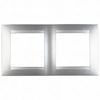 Рамка 2 поста 15, алюминий | код. 1500620-033 | Simon