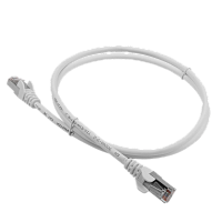 Патч-корд LANMASTER FTP кат.5Е, с заливными колпачками, 3.0 м, белый | код LAN-S45-45-3.0-WH | LANMASTER