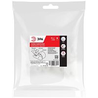 Скоба кабельная нейлоновая под винт 6 мм NO-225-290 белая 10 шт | код Б0066655 | ЭРА