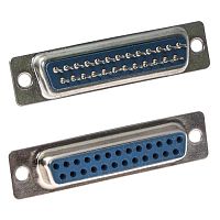 Разъём D-SUB RUICHI DPS-25F/DBB-25F, 25 контактов | код 54954 | Ruichi