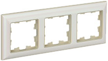 BRITE Рамка 3-мест. РУ-3-Бр беж./жемч. IEK | код BR-M32-12-1-K10 | IEK