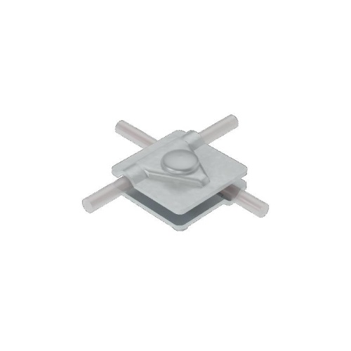 Универсальный соединитель для прутка D 5-10 мм с 2 пластинами 40х40 мм TD | код MA0282 | КМ-Профиль