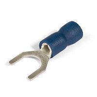 Наконечники вилочные изолированные с ПВХ манжетой (НВИ) 2,5–4 синие (100 шт/уп) Промрукав | код PR08.10396 | ПРОМРУКАВ