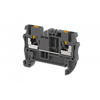 Клемма проходная PUSH-IN 2,5 мм2, на 2 подключения, черная PQ2.5-BLACK | код 3102010005 | Elmex