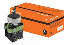 Перекл. 3 полож. SB2-BD33 с фиксацией, 2НО, стандарт., d22 мм, черный, IP40 TDM | код SQ0703-0011 | TDM