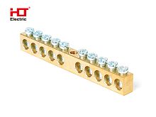 Шина PEN земля-ноль8x12мм 10/1 (10 групп/крепеж по центру) HLT | код 081-09-15 | HLT