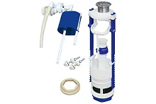 Арматура для бачка кнопочная (боковое подключение, 1 режим, металлизированная кнопка) | код ИС.110564 | MasterProf