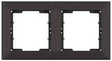 Candela - Рамка 2 поста, к механизмам серии 21, горизонтальный монтаж, черный мат | код 2125-800-1284 | Mutlusan