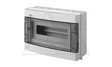 Щит навесной EP-LUX 1x12M, N/PE 2x 6x16+3x10mm2, дымчатая пласт. дверь, светло-серый RAL7035, 214x303x118mm, IP65 | код 1954-01 | Elektro-plast Nasielsk