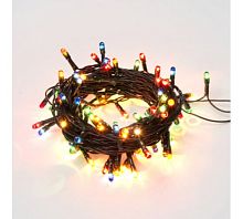 UDL-S0500-100/DGA MULTI IP20 MINI Гирлянда с контроллером, 5м. 100 миниламп накаливания. Разноцветный свет. Провод зеленый. TM . | код UL-00002388 | Uniel