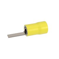 Наконечник со штифтом плоского сечения 3x10, изолированный фланец, для кабеля сечением до 6.0кв.мм | код IFP-6.0-10 | DKC