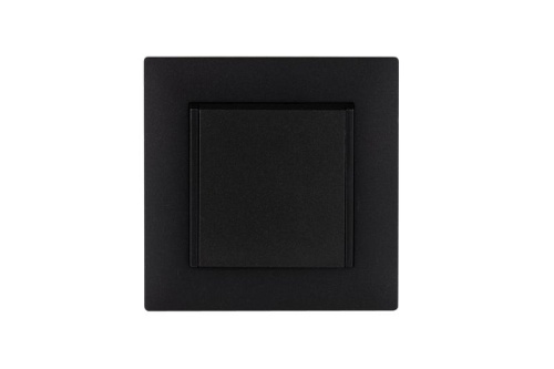 Розетка 1-м с крышкой Karea RIZZ STAR с заземл. чер. Makel 88054029