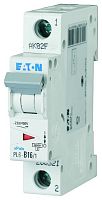 Автоматический выключатель 16А, кривая отключения B, 1 полюс, откл. способность 6 кА, PL6-B16/1 | код 286521 | EATON