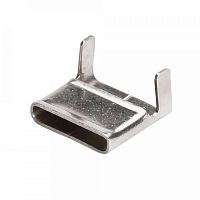 Скрепы бандажные из нержавеющей стали AISI 304 для монтажных лент 16 мм (30 шт/уп) Промрукав | код PR08.12707 | ПРОМРУКАВ