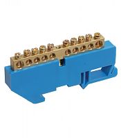 Шина заземления PE с одним угловым изолятором, ШНИ-6х9-22-У1-Ж, цвет изолятора: желтый (10 шт.) | код YNN10-69-22C1-K05 | IEK