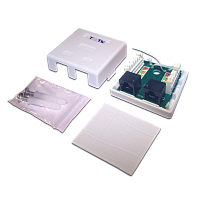 Настенная розетка, 1 порт RJ-45 категории 5е, UTP, белая | код TWT-SM1-45-WH | TWT