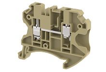 Клемма проходная винтовая 4 мм2, на 2 подключения, хаки TQ4-KHAKHI | код 1203010006 | Elmex